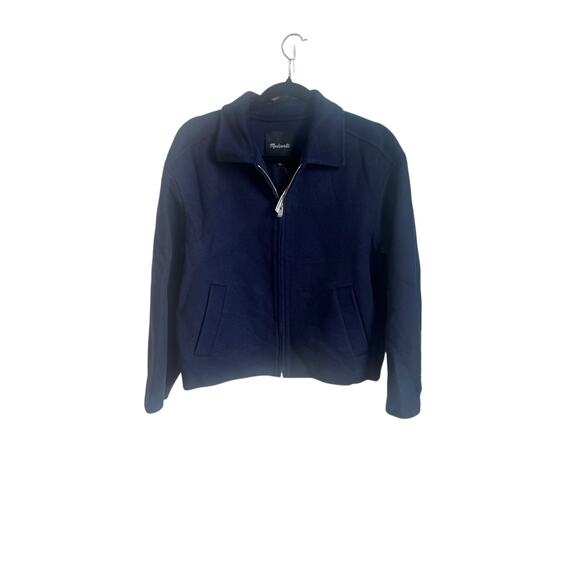 Madewell Double-Faced Rounded-Sleeve Jacket Long Sleeve True Midnight Size S NWT - Picture 7 of 12